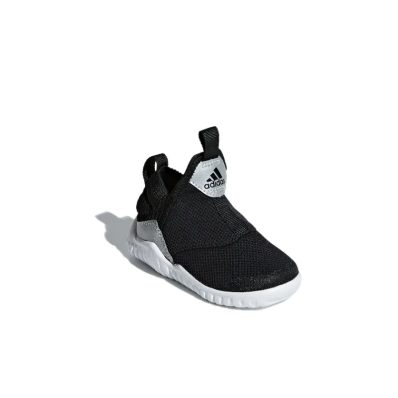 Adidas Rapidazen I Abrasion Resistant Mid Top Toddler Shoes Black Gray Infant And Toddler-2