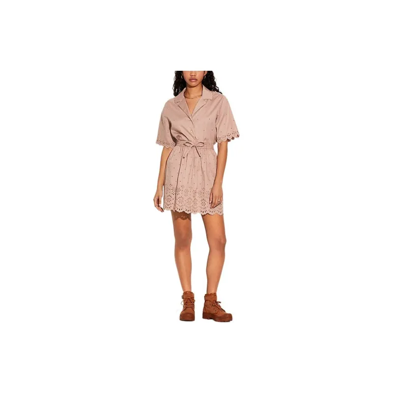COACH Casual Short Skirts Women's Pink-1