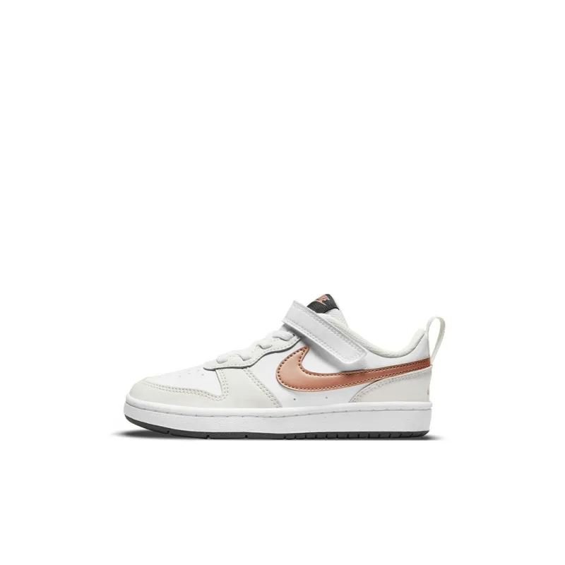 Nike Court Borough Low 2 White Metallic Bronze PS-0