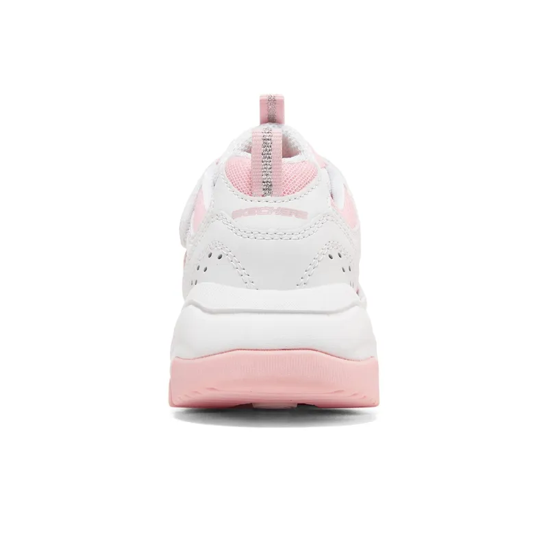 Skechers Anti Slip Wear Resistant Kids Lifestyle Shoes White Pink Teenagers-4