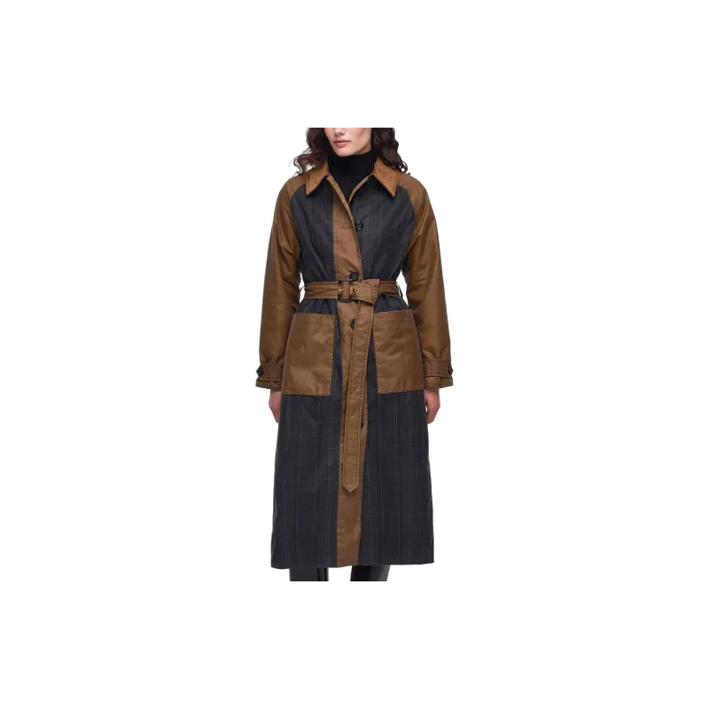 BARBOUR Everly Wax Trench Coat Coats Women's Sand-2