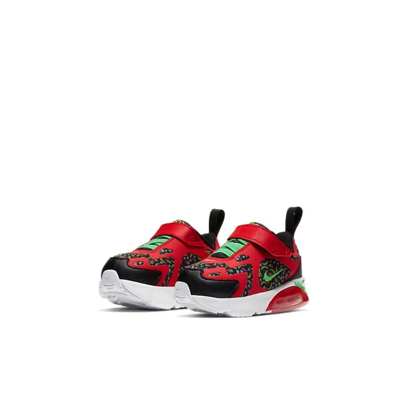 Nike Air Max 200 Slip Resistant Cushioning Wear Resistant Breathable Low Top Toddler Shoes Black Red Infant And Toddler-2