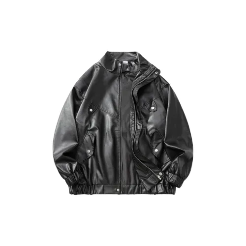 LIVINGTOWN Leather Jackets Unisex