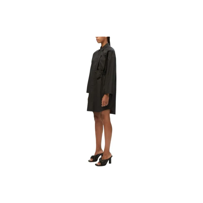AMBUSH Oversized Long Shirt Dress 'Black'-3