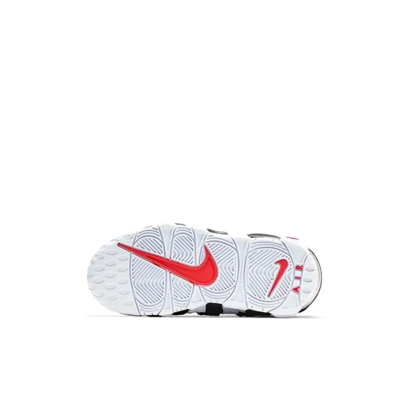 Nike Air More Uptempo Shock Absorbers Mid Top Vintage Basketball Shoes Black White Children Aged 3 7 Years Old-4