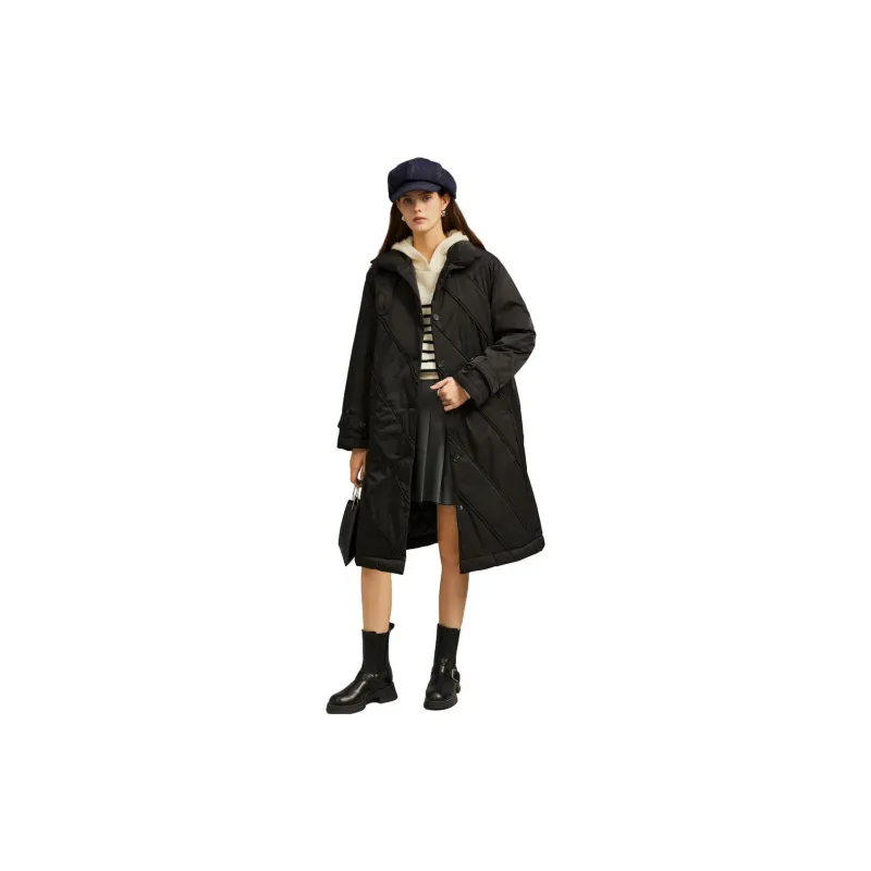 ELLE Down Jackets Women's Black-1