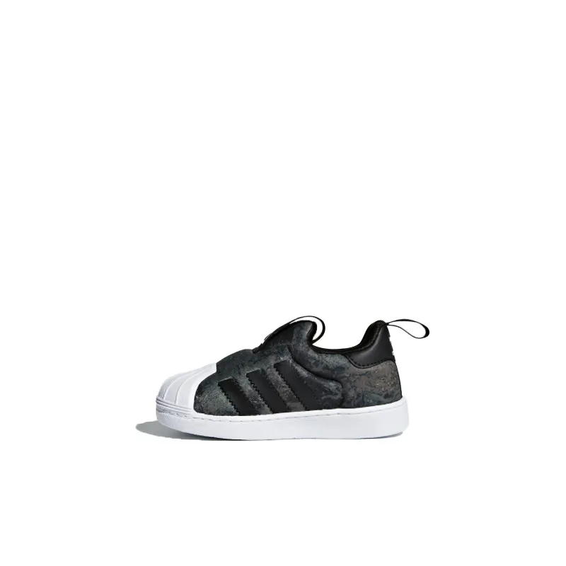 Adidas Originals Superstar Series 360 I Breathable Low Top Skateboard Shoes Green Black White Infant And Toddler-0