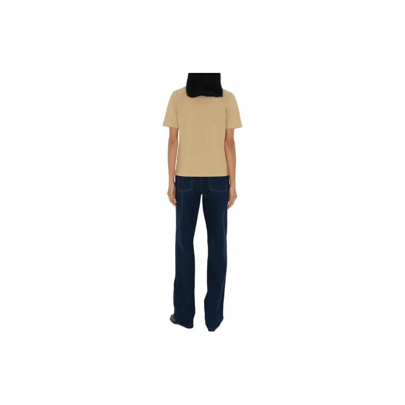 Burberry Logo Embroidered Crewneck T Shirt-2