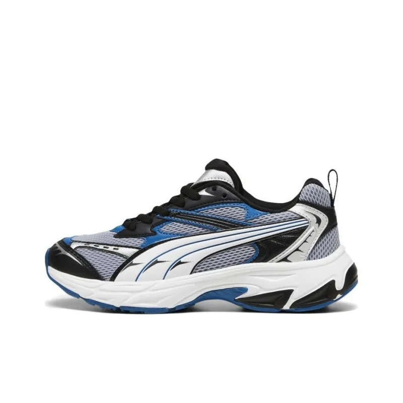 PUMA Morphic JR Anti Slip Wear Resistant Kids Lifestyle Shoes Blue Gray Black Teenagers-0