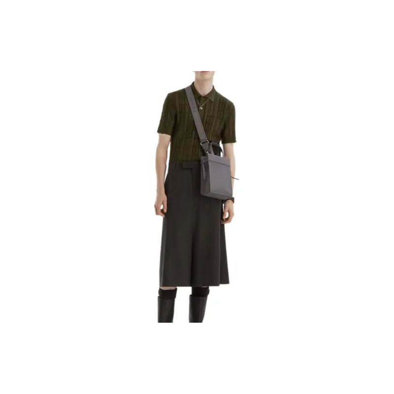 FENDI High Waisted Wide Leg Shorts-2