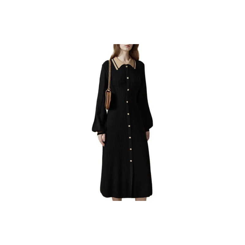 DKNY Long Sleeved Dress Women's Black-2