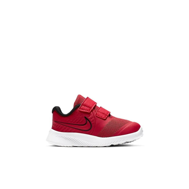 Nike Star Runner 2 Slip Resistant Cushioning Abrasion Resistant Low Top Running Shoes Red Black Infant And Toddler-1