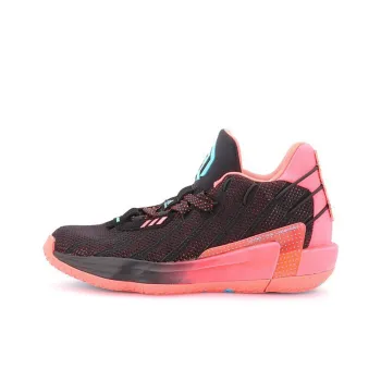 Adidas Dame 7 J Breathable Low Top Performance Basketball Shoes Red Blue Mismatched Teenagers