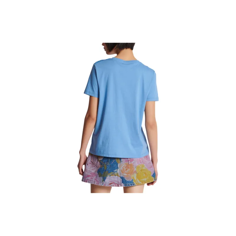 BALMAIN T Shirts Women's Blue-5