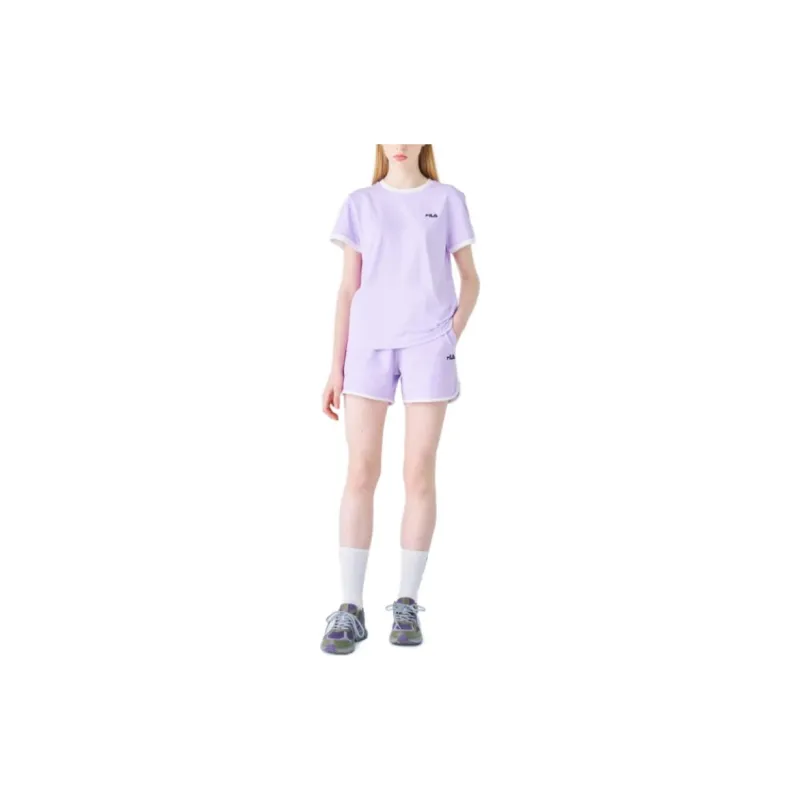 FILA Casual Shorts Women's Light Purple-2