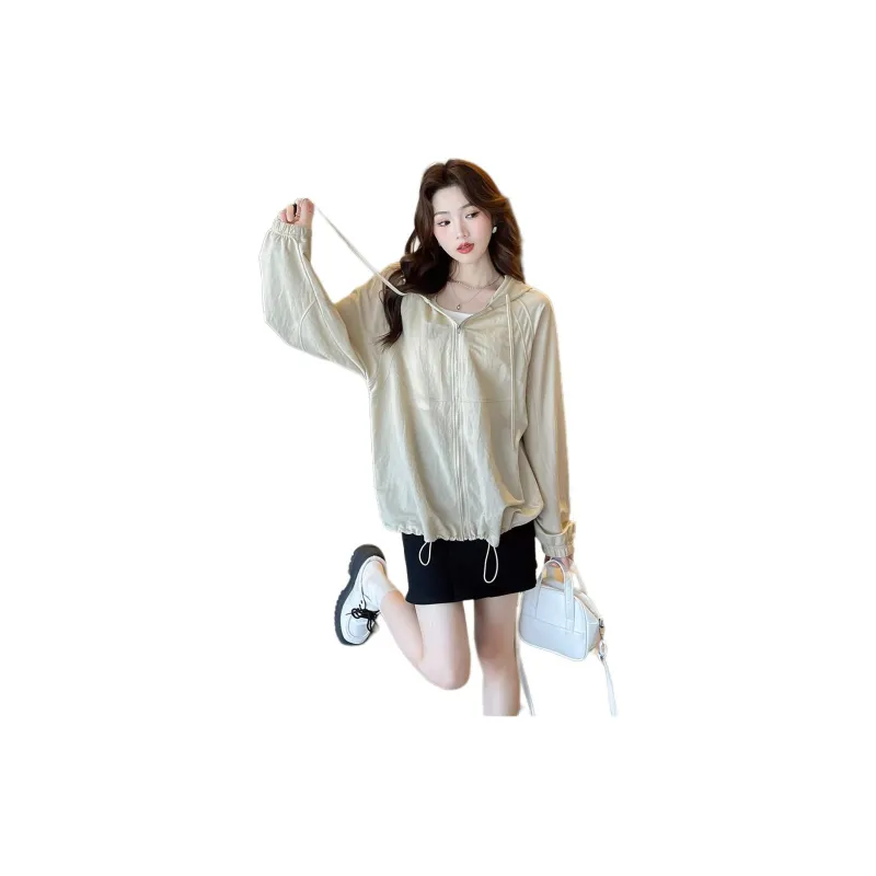 Tonlion Jackets Coats Women's Beige Apricot-3