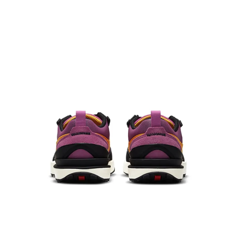 Nike Waffle One 'Active Fuchsia' Breathable Cushioning Low Top Casual Shoes Black Purple Gold Kids'-4