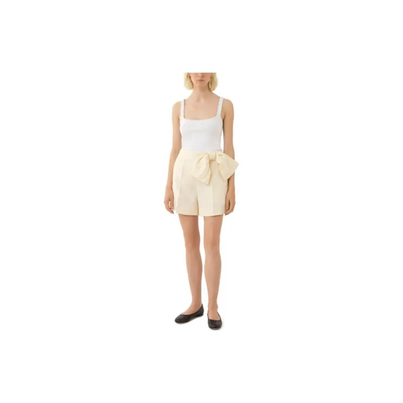 Chloé Bow Detailed High Rise Shorts-1