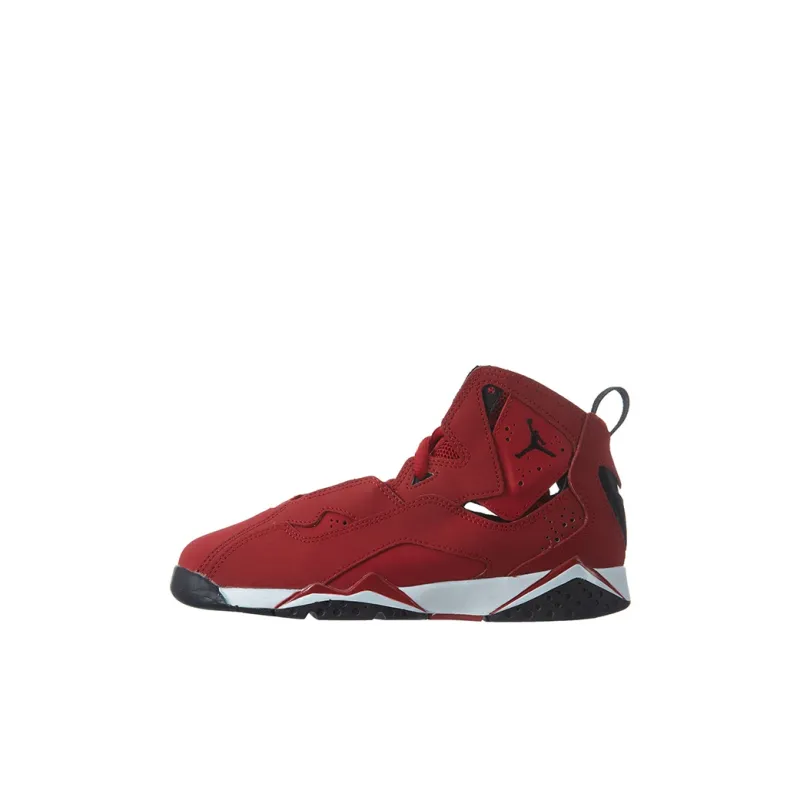 Jordan True Flight High Top Children's Basketball Shoes Red White Black Children Aged 3 7 Years Old-0