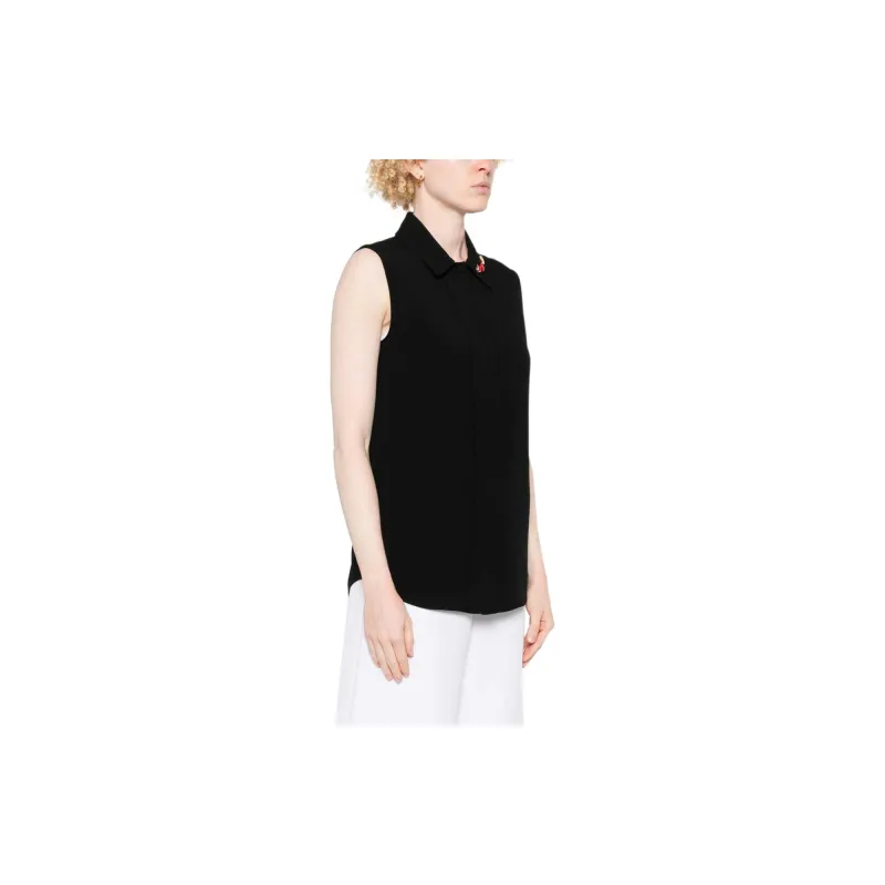 MOSCHINO Heart Safety Pin Blouse-1
