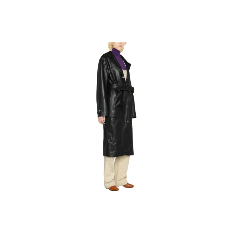 NANUSHKA Faux-fur Detail Trench Coat-3
