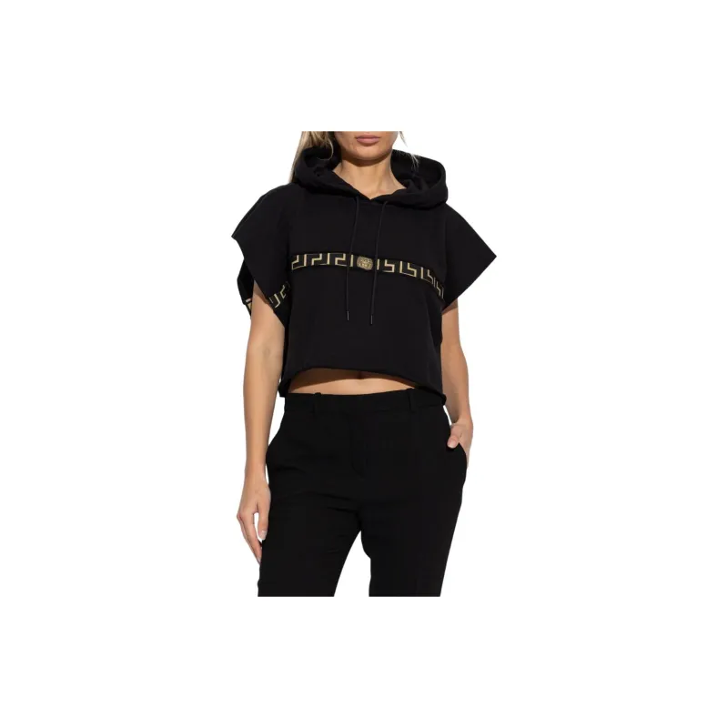 VERSACE Short Sleeved Drawstring Hoodie-1