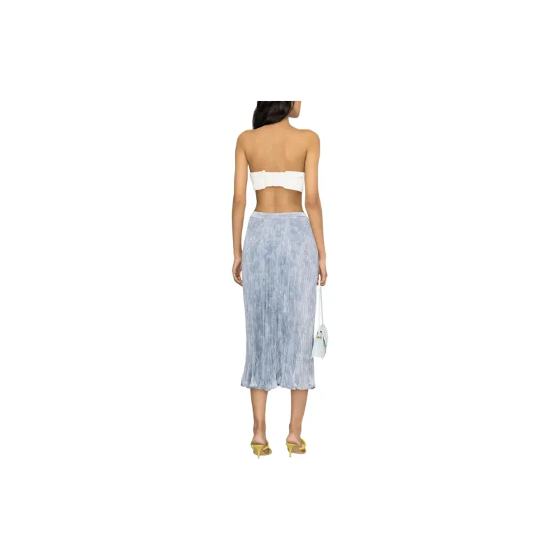 MICHAEL KORS SS24 Casual Long Skirts Women's Money Blue-3