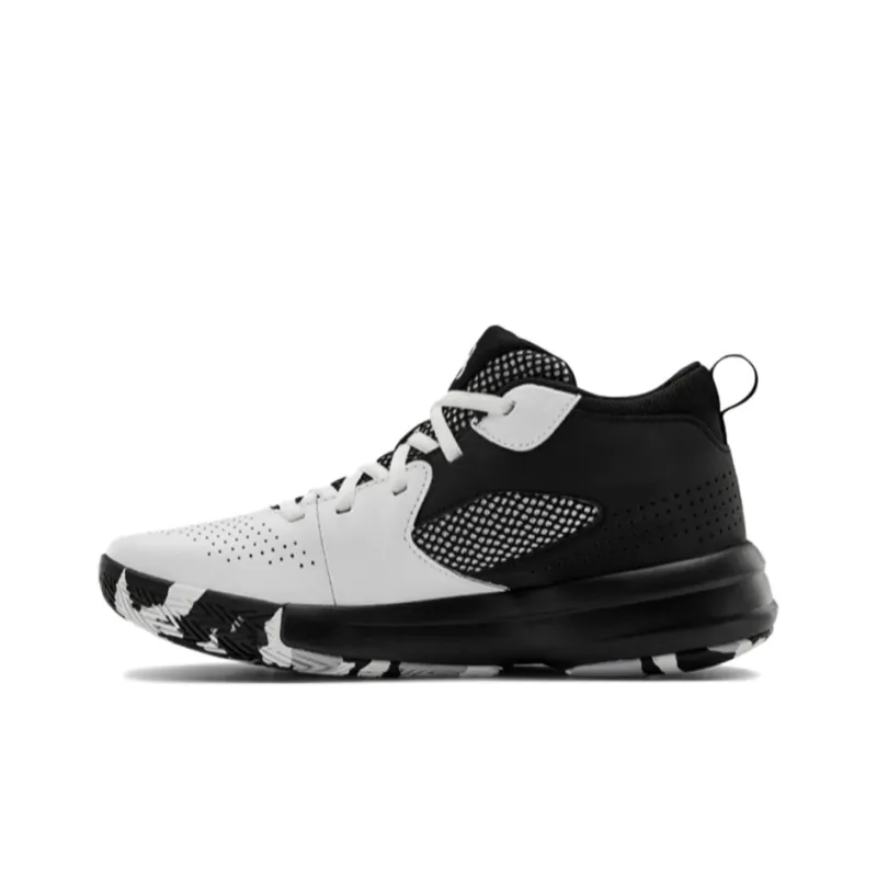 Under Armour Lockdown 5 Cushioning And Breathable Mid Top Children's Basketball Shoes Teenagers-0