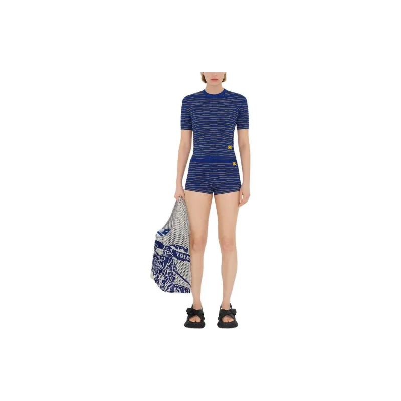 Burberry Logo Intarsia Knit Cropped Top-2