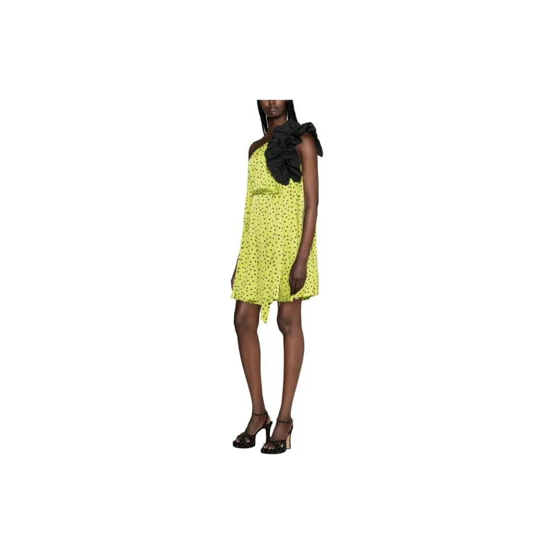 PINKO Sleeveless Dresses Women's Neon Green-3