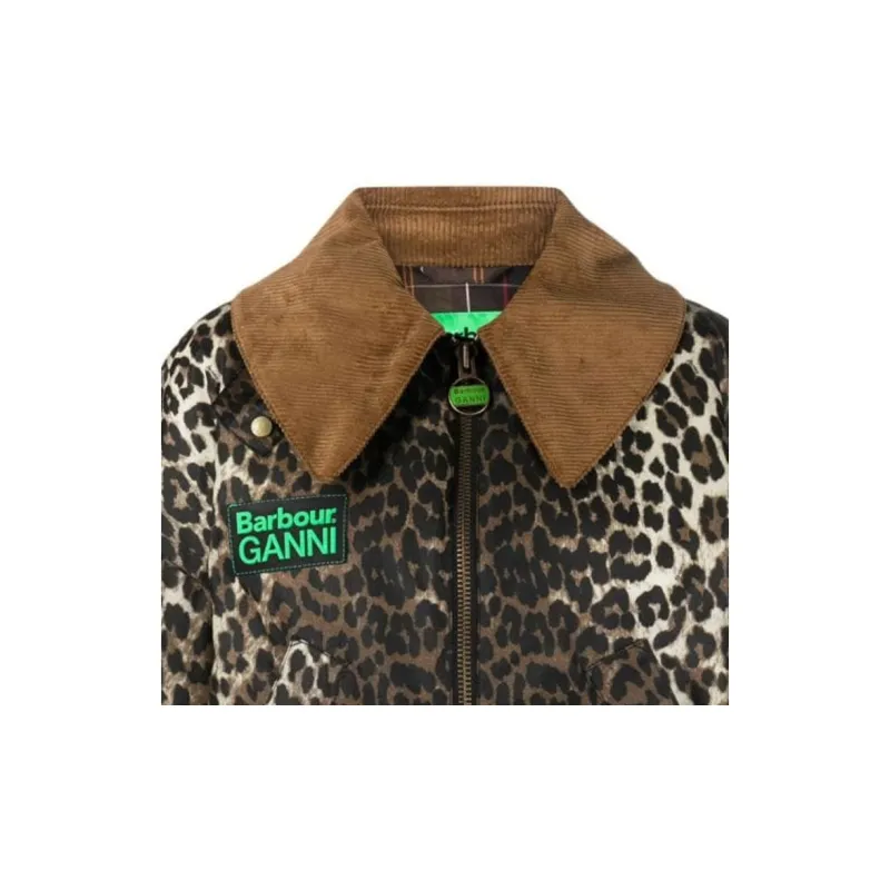 BARBOUR x GANNI FW23 Jackets Coats Women's Brown-4