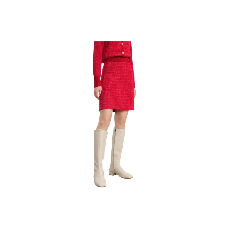 JZ. ANNAKRO Casual Short Skirts Women's Red-3