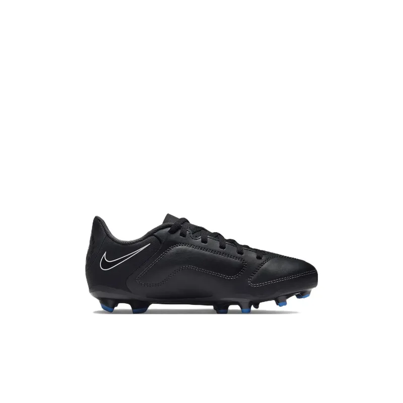 Nike Tiempo Legend 9 Club MG Slip Resistant Cushioning Abrasion Resistant Low Top Kids' Soccer Shoes Black Blue Kids'-1