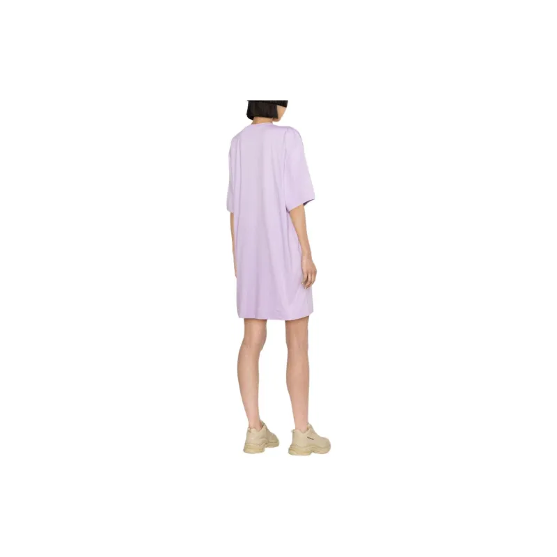 MSGM Short Sleeved Dress Women's Lavender Purple-1