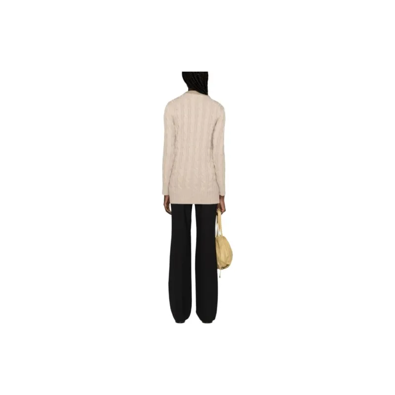 MaxMara Dalia Double breasted Cable knit Coat-1