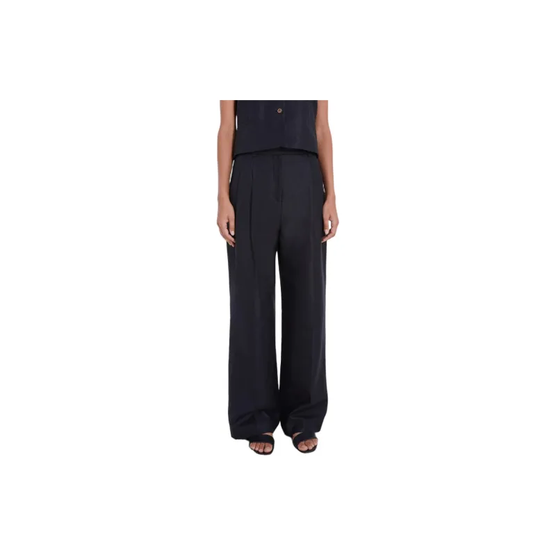 Loulou De Saison Idai High waisted Twill weave Palazzo Pants-2