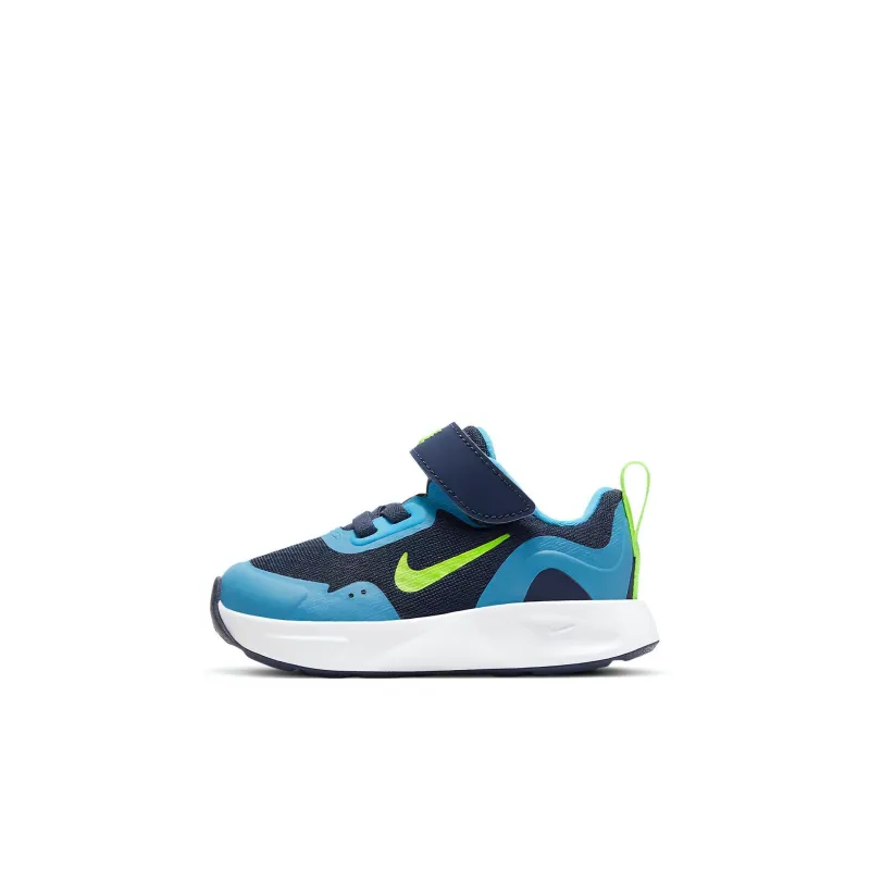 Nike Wearallday Slip Resistant Cushioning Abrasion Resistant Low Top Toddler Shoes Blue Green Infant And Toddler-0