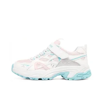 Skechers Stamina Series Slip Resistant Cushioning Abrasion Resistant Kids Lifestyle Shoes White Pink Teenagers