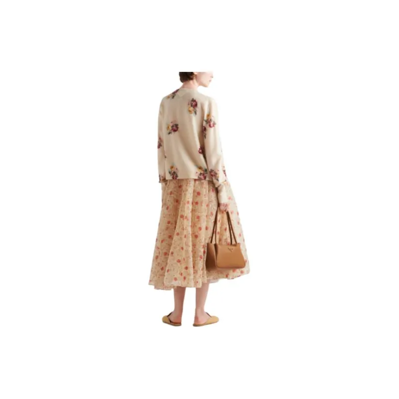 PRADA Floral Printed Knitted Cardigan-2