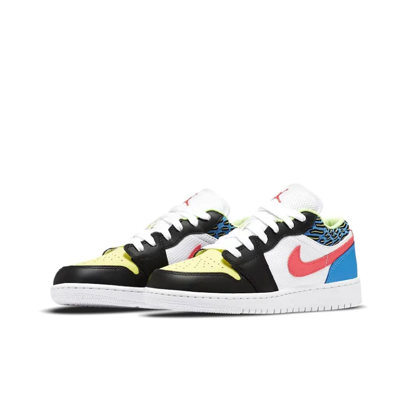 Jordan Kids Air Jordan 1 Low 'White Mesh/Multicolor' Sneakers-2