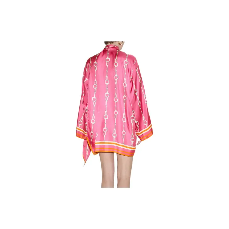 GUCCI Long Sleeved Dresses Women's Pink-3