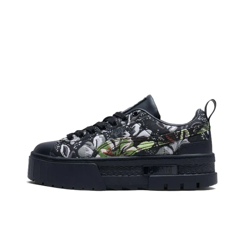 PUMA Mayze Slip Resistant Height Increasing Low Top Skateboard Shoes Women's Black-0
