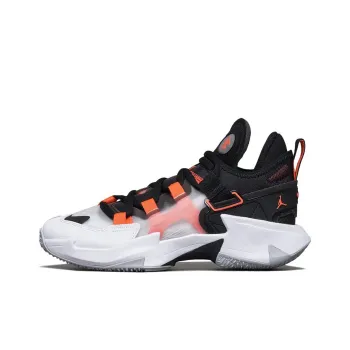 Jordan Why Not.5 Low Top Children's Basketball Shoes Black White Orange Teenagers
