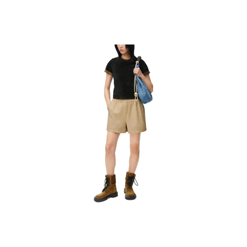 LOEWE Elasticated Waistband Satin Shorts-1