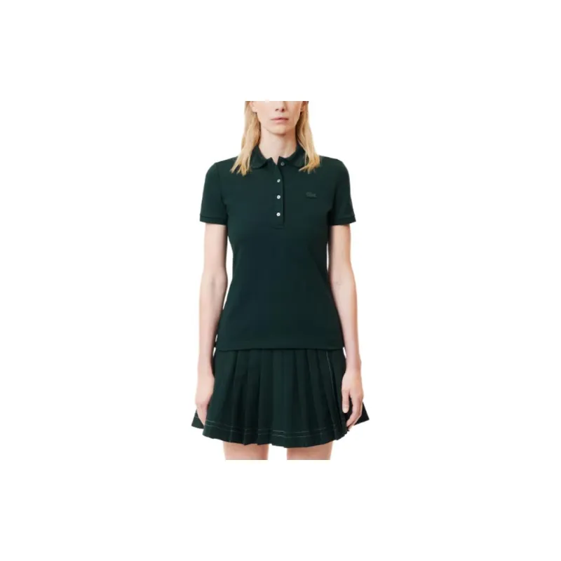 LACOSTE Polo Shirt Women's Medium Pea Green-1