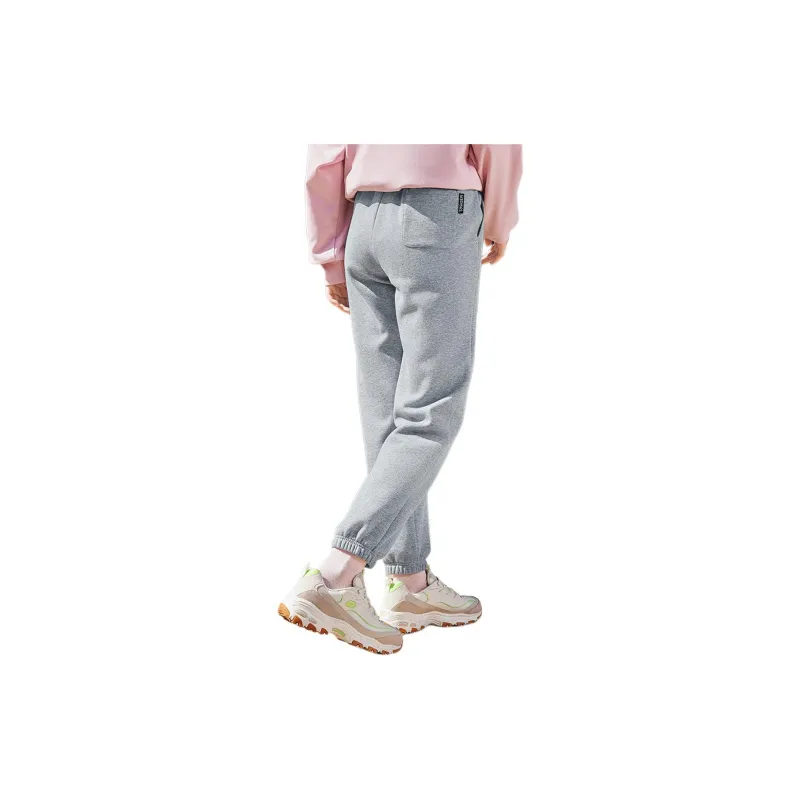 Skechers Knitted Sweatpants Women's Medium Heather Gray-2