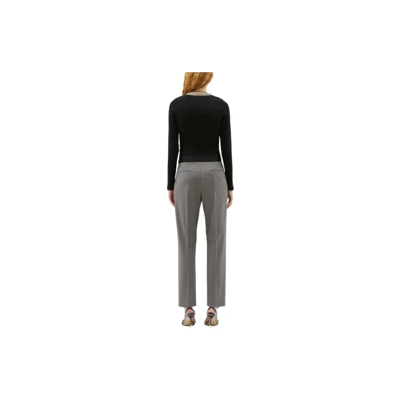 MSGM Elasticated Waistband Straight Leg Trousers-1
