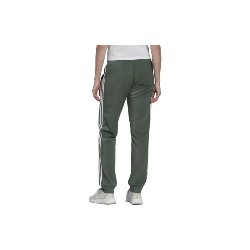 Adidas Essential WARM-UP SLIM TAPERED 3-STRIPES TRACK PANTS Knitted Sports Pants Women's Green-1