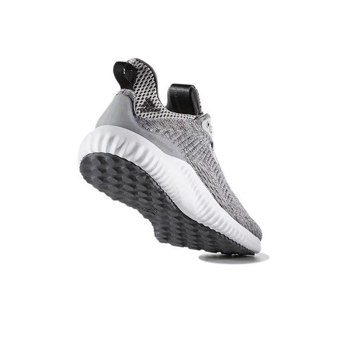 Adidas AlphaBounce Em J Abrasion Resistant Slip Resistant Low Top Kids' Running Shoes Gray Teenagers-3