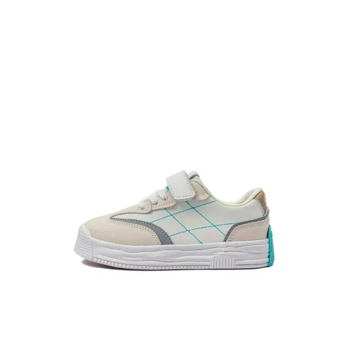 KAPPA KIDS Anti-Slip Wear-Resistant Low-Top Kids' Skateboarding Shoes Beige White Moon Kids'
